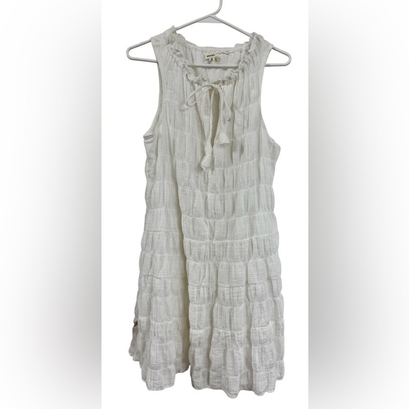 Max Studio White Ruffled Dress - Picture 3 of 4